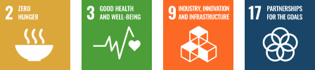GOAL 2: Zero Hunger GOAL 3: Good Health and Well-being GOAL 9: Industry, Innovation and Infrastructure GOAL 17: Partnerships to achieve the Goal