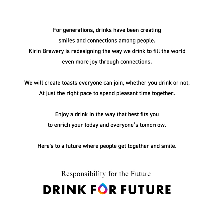 Respopnsibility for the Future DRINK FOR FUTURE